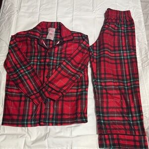 Plaid Red and Green Kids Pajamas
